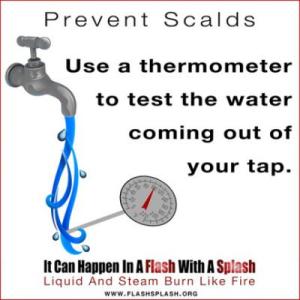 Burn Safety Awareness Image Thermometer